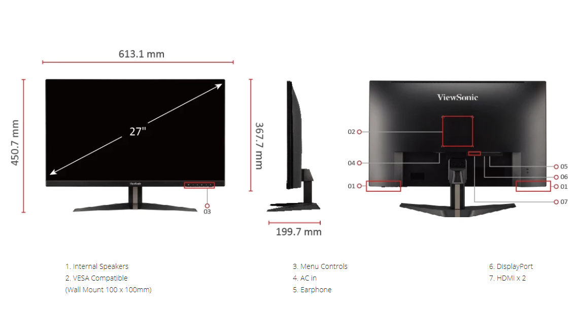 Màn hình Viewsonic VX2705-2KP-MHD-10